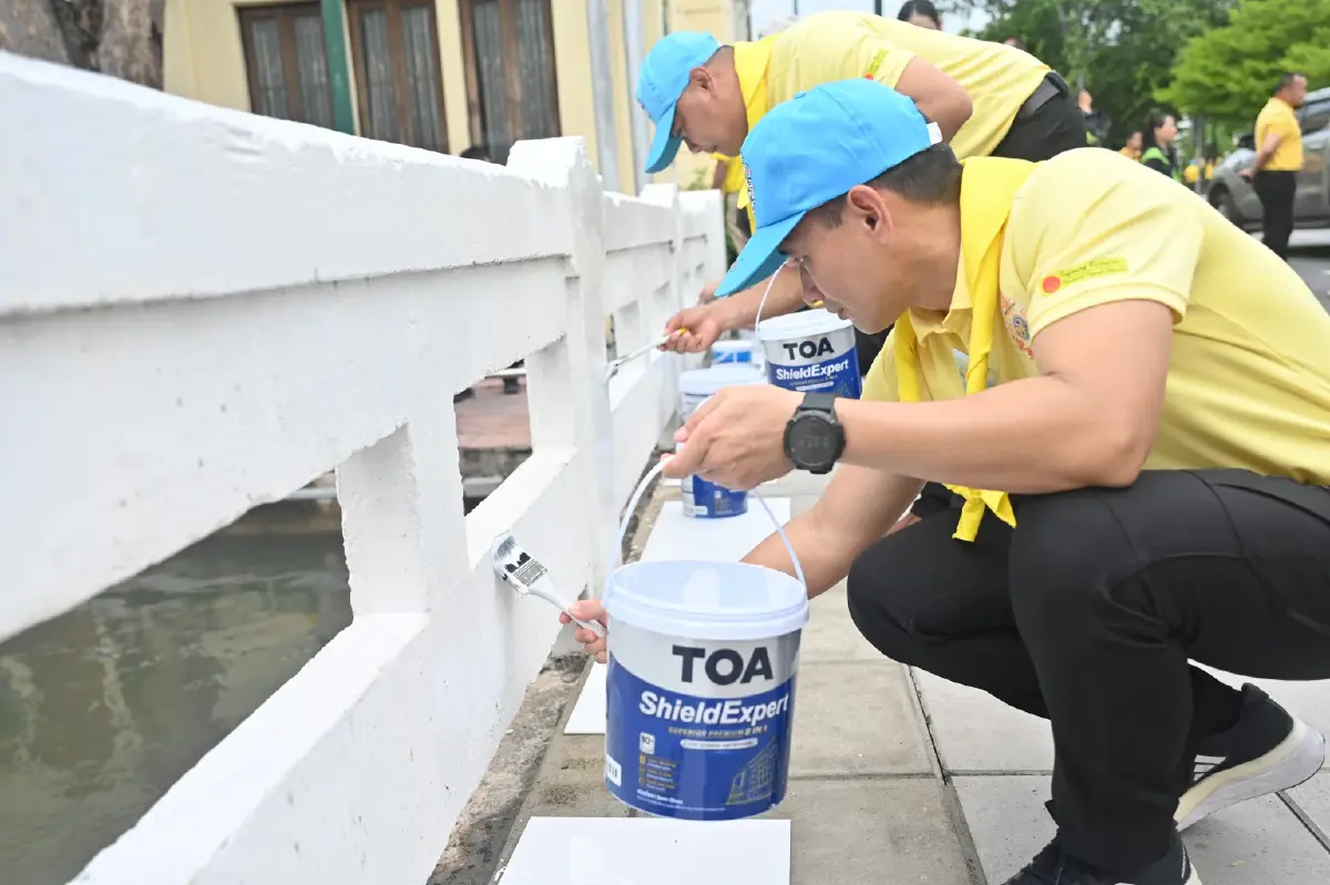 TOA ร่วมกิจกรรมจิตอาสา ทาสีพัฒนาคลองหลอดวัดราชบพิธ และสนับสนุนสีปรับปรุงภูมิทัศน์รอบกรุงเทพฯ
