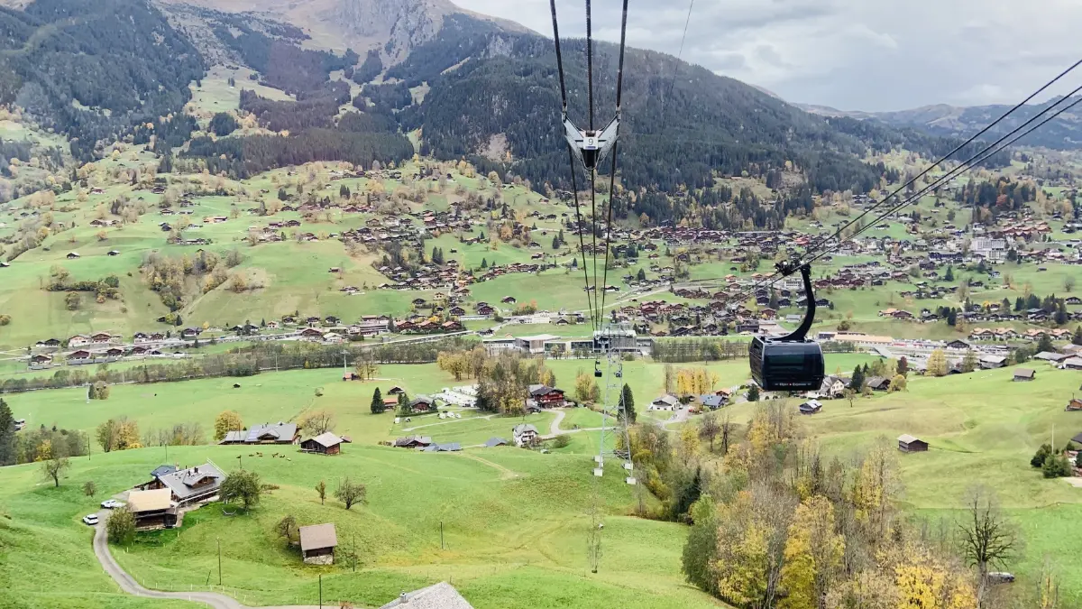 ทิวทัศน์ของกรินเดิลวาลด์จากกระเช้าไอเกอร์ เอ็กซเพรส 