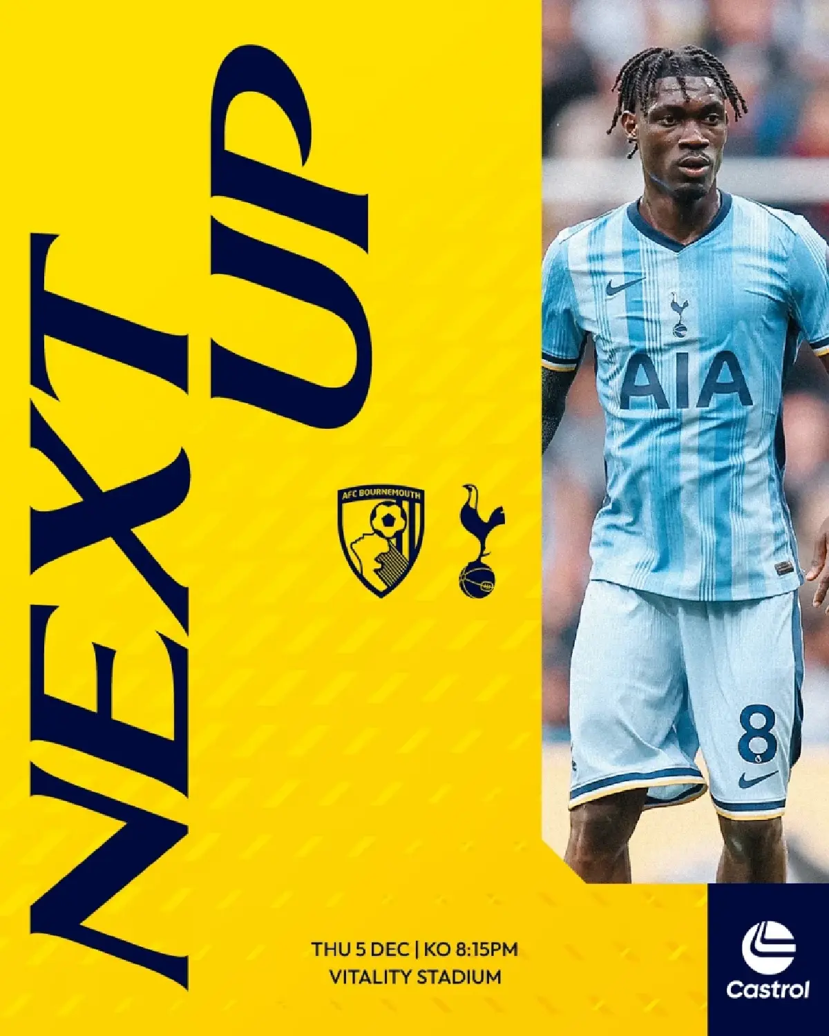 ดูบอลสด ถ่ายทอดสด พรีเมียร์ลีก บอร์นมัธ VS สเปอร์ส วันที่ 5 ธ.ค.67