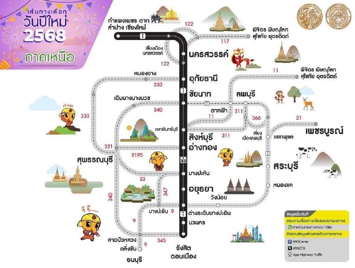 เปิดเส้นทางลัด! หลบรถติดช่วงปีใหม่ 68 เดินทางสะดวกทั่วไทย