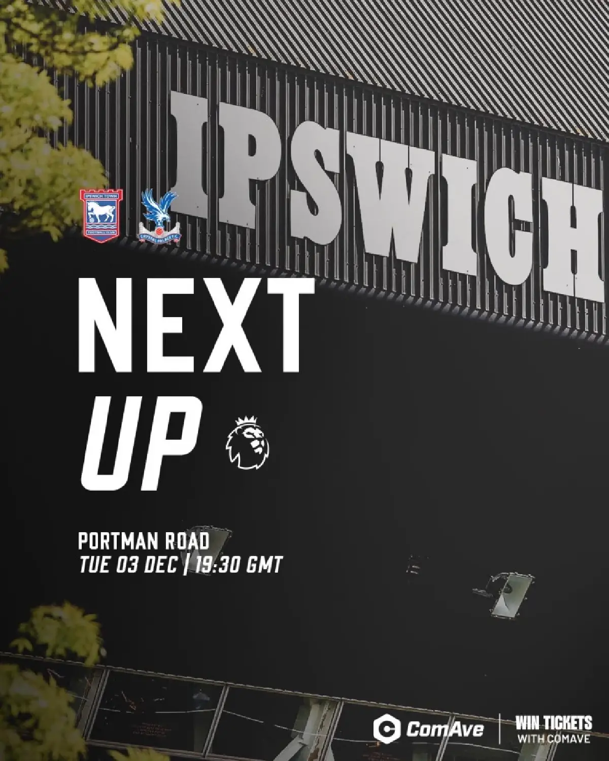 ดูบอลสด ถ่ายทอดสด พรีเมียร์ลีก อิปสวิช พบ คริสตัล พาเลซ วันที่ 3 ธ.ค.67