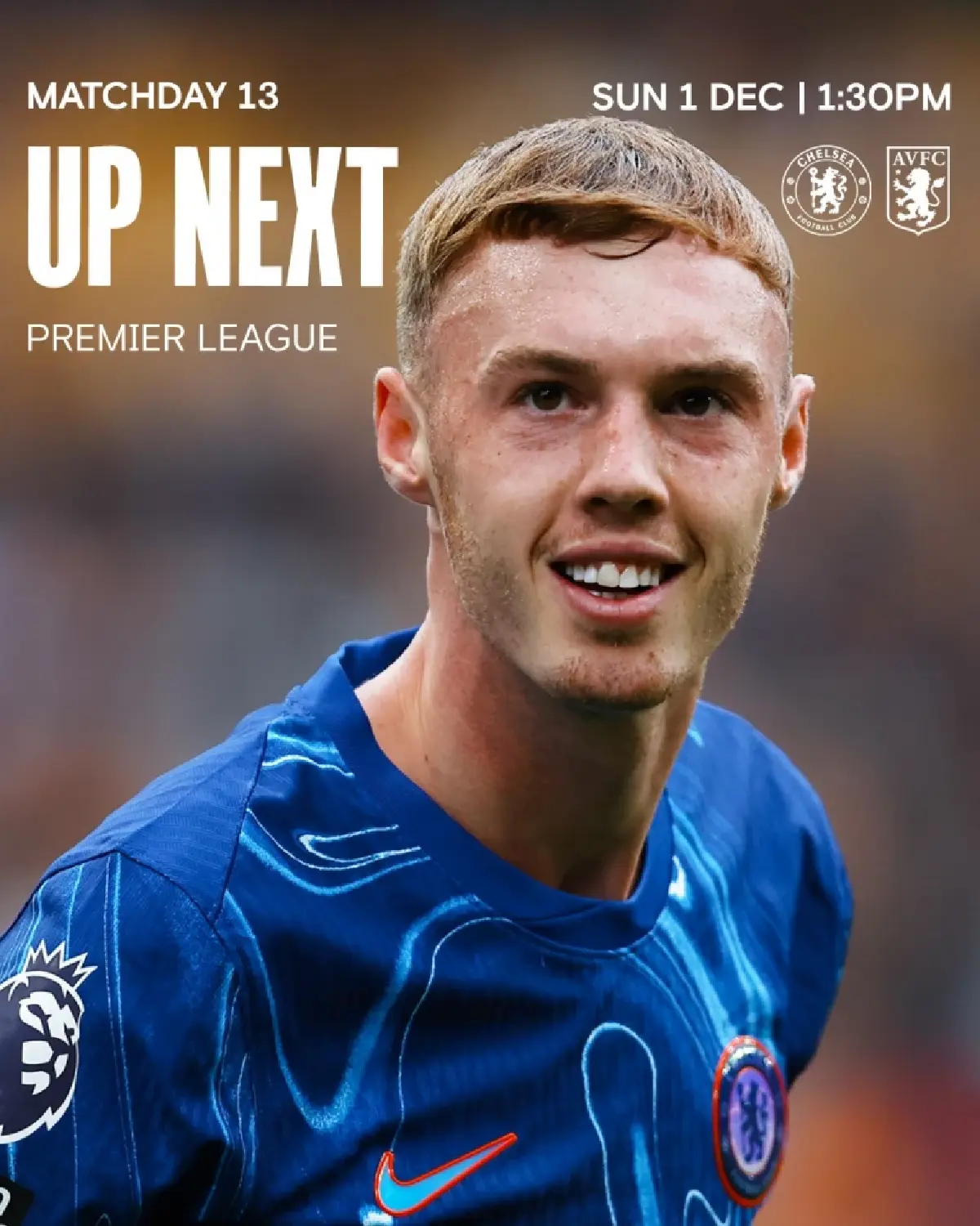 LIVE ดูบอลสด ถ่ายทอดสด พรีเมียร์ลีก เชลซี พบ แอสตัน วิลล่า วันที่ 1 ธ.ค. 67