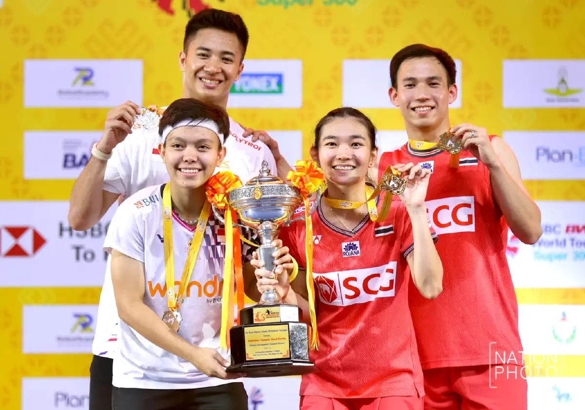 "บาส-เฟม" แซงชนะอินโดนีเซีย 2-1 คว้าแชมป์แบดมินตันไทยแลนด์ มาสเตอร์ส