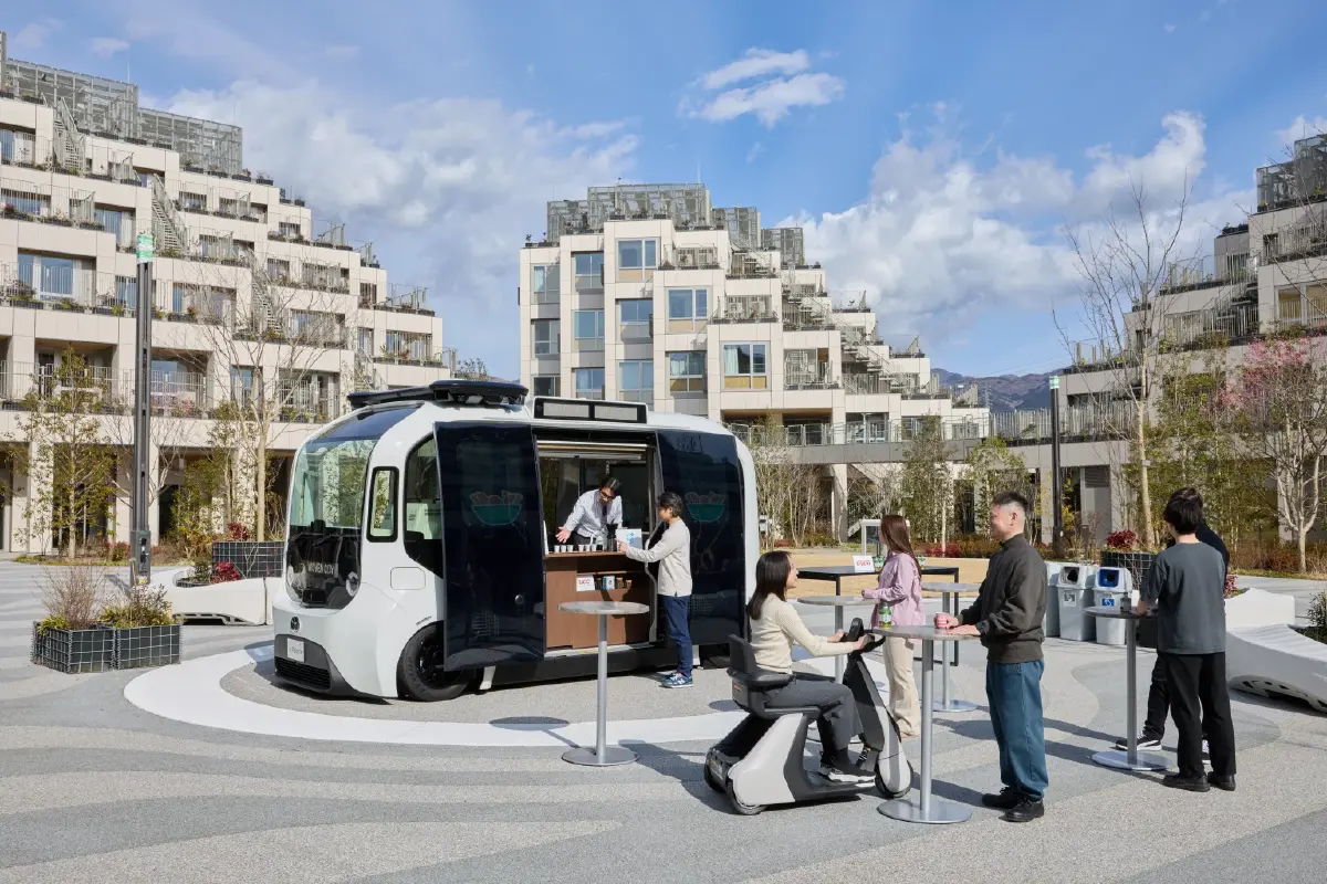 ภาพจากการเปิดตัวเฟส 1 ของ Woven City เมื่อต้นปี (ภาพจาก media kit / woven-city.global)