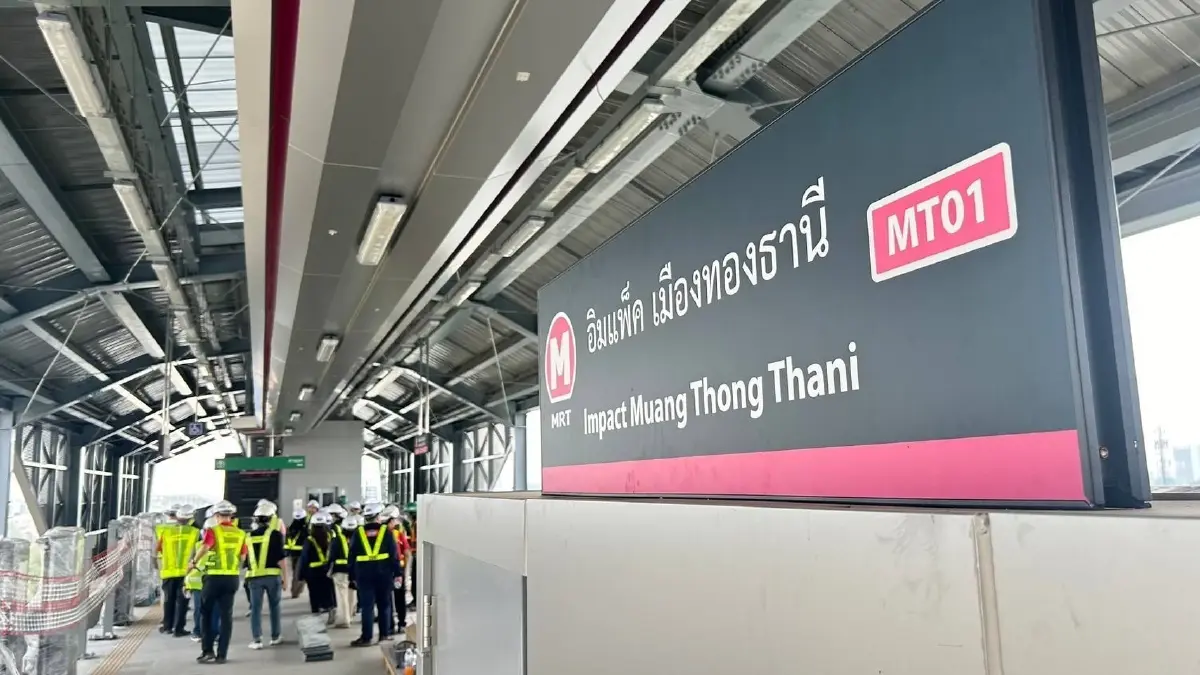 รถไฟฟ้าเข้าเมืองทองธานี เปิดทดลองใช้ฟรี 1 เดือน เริ่มปลายเดือนมิถุนายนนี้