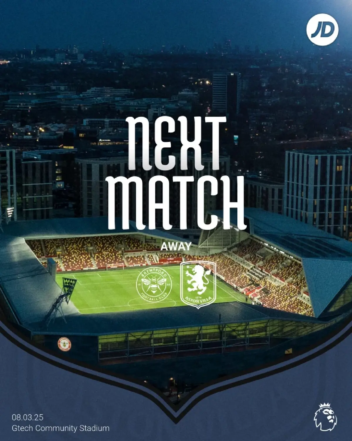 ดูบอลสด เบรนท์ฟอร์ด VS แอสตัน วิลล่า พรีเมียร์ลีก ถ่ายทอดสด วันนี้ 8 มี.ค.68