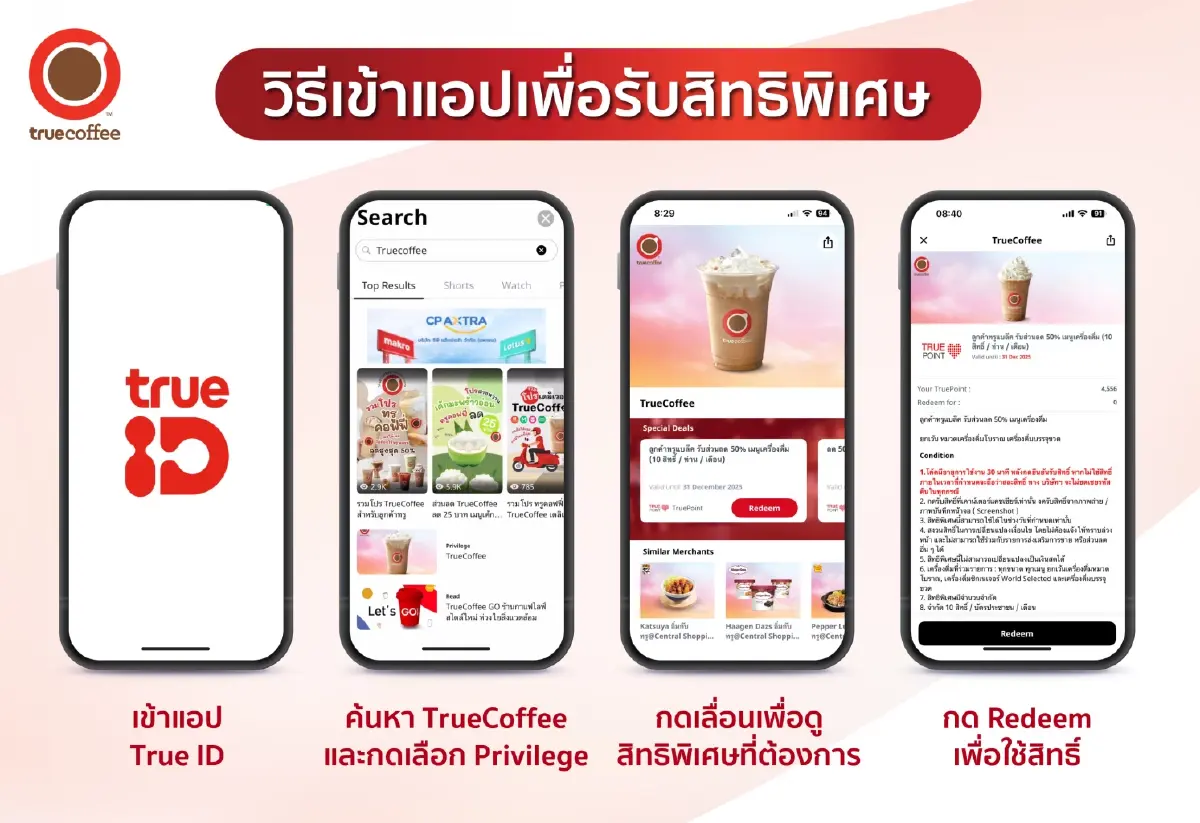ทรูคอฟฟี่จัดเต็ม! ลูกค้าทรู-ดีแทค รับสิทธิ์พิเศษ ลดสูงสุด 50% ดื่มด่ำกาแฟพรีเมียม