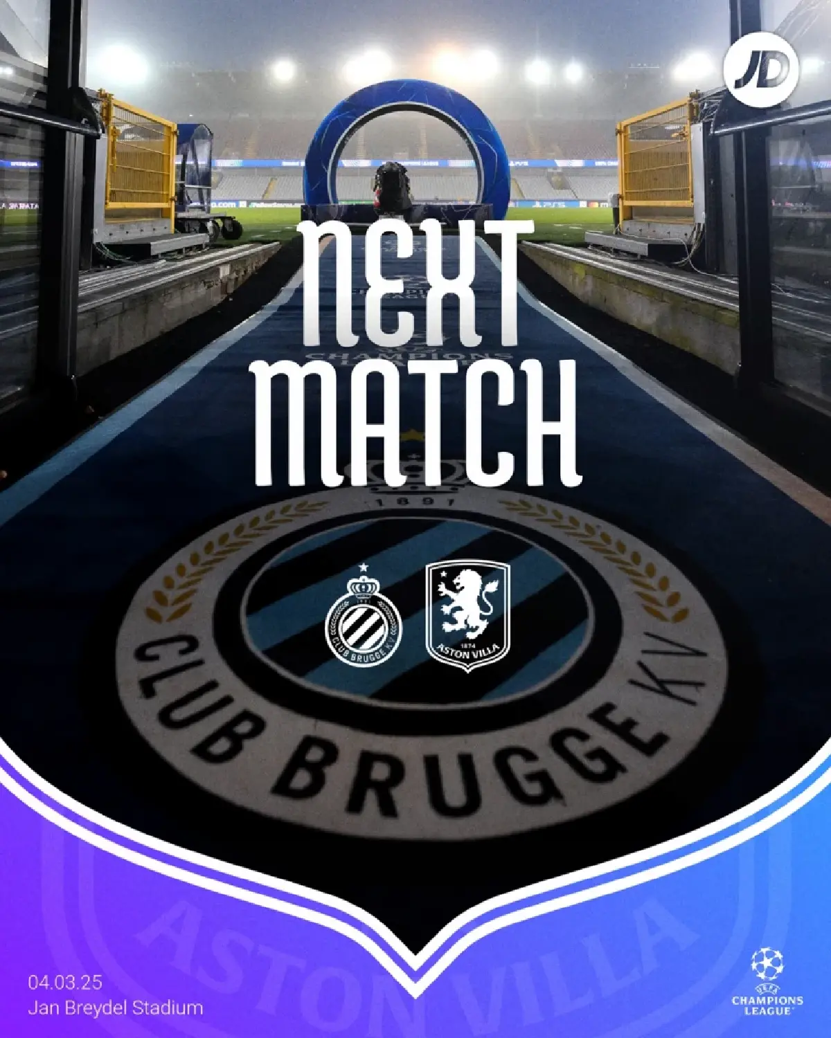 ดูบอลสด ยูฟ่า แชมเปี้ยนส์ลีก คลับ บรูจจ์ VS แอสตัน วิลล่า วันนี้ 4 มี.ค.68