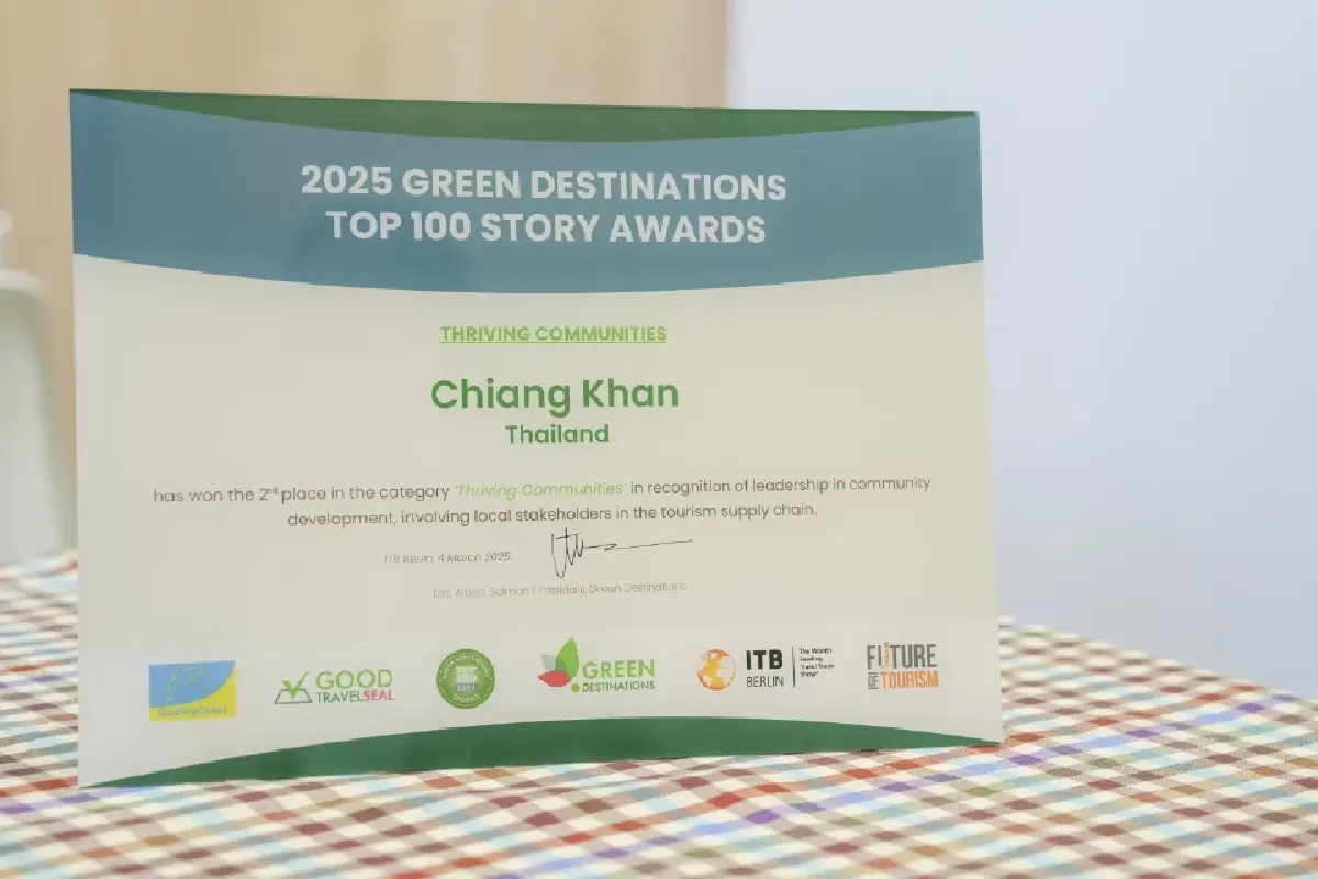 'น่าน' และ 'เชียงคาน' คว้ารางวัลท่องเที่ยว Green Destination Awards ระดับโลก
