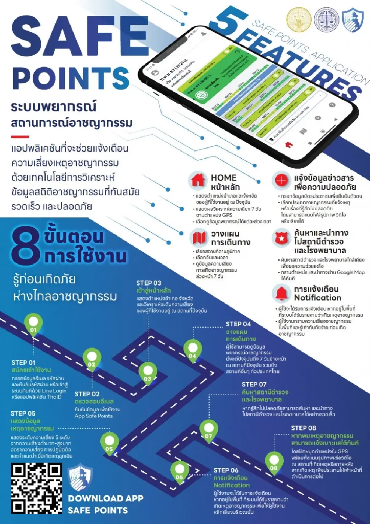 กระทรวงท่องเที่ยว ชู "Safe Points" แอพพยากรณ์อาชญากรรมเรียลไทม์
