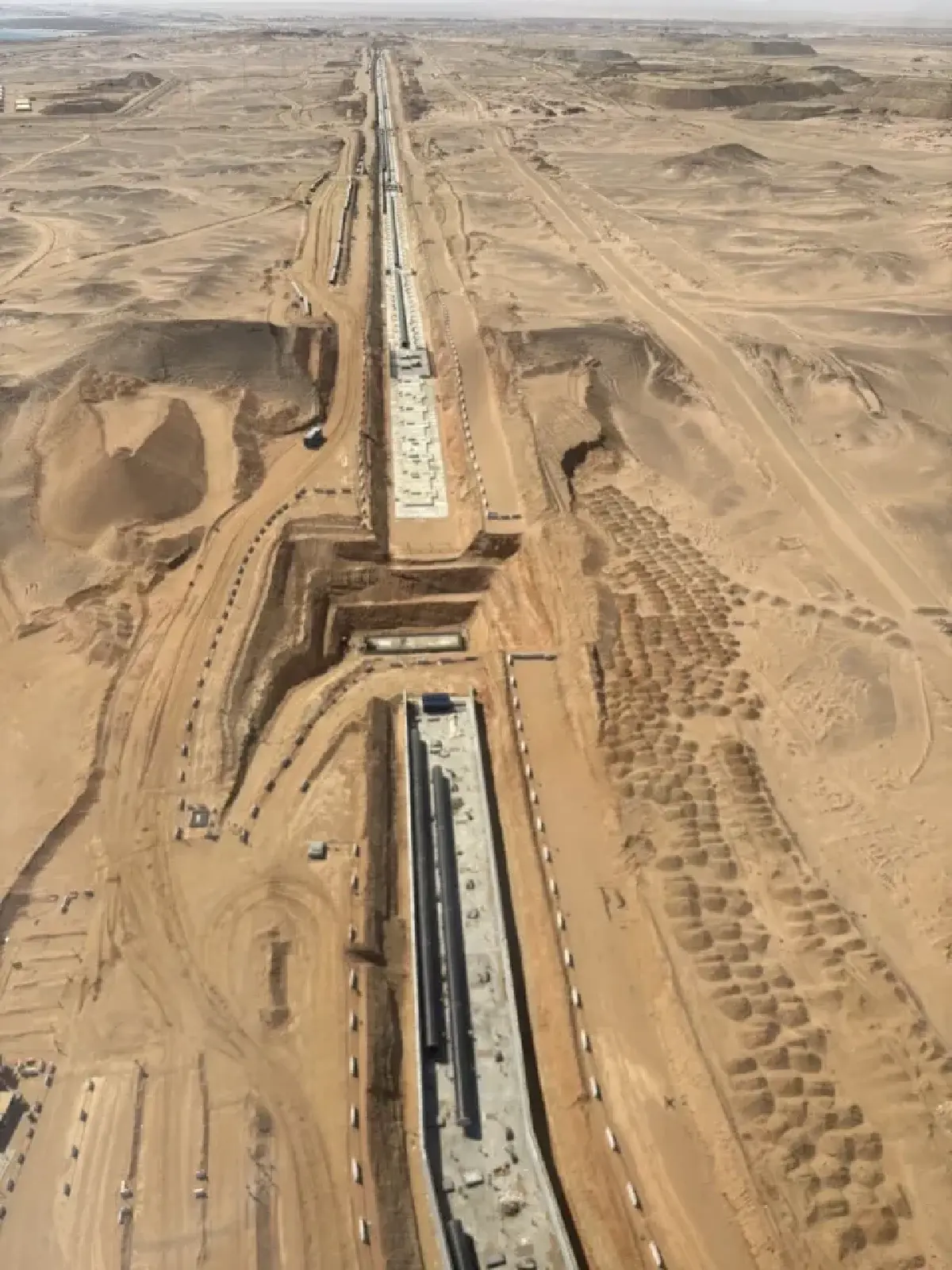 ภาพโครงการ The Line ล่าสุด จาก www.the-sun.com