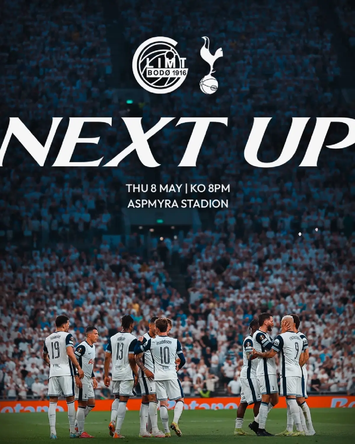 ดูบอลสด ถ่ายทอดสด โบโด กลิมท์ พบ สเปอร์ส ยูฟ่า ยูโรป้า ลีก 8 พ.ค.68