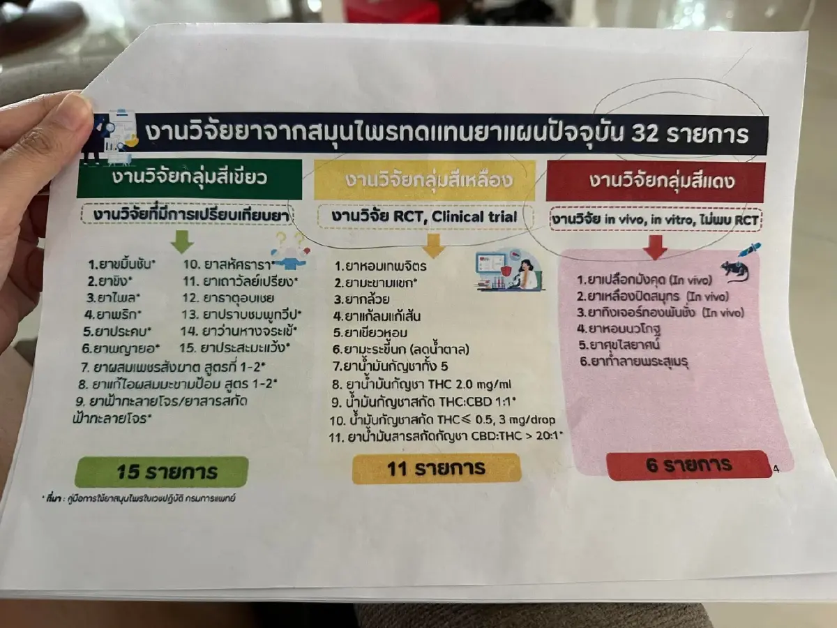 สธ.ให้ใช้สมุนไพร 32 ชนิด แทนยาแผนปัจจุบัน ห่วง มีวิจัยรับรองแค่ 15
