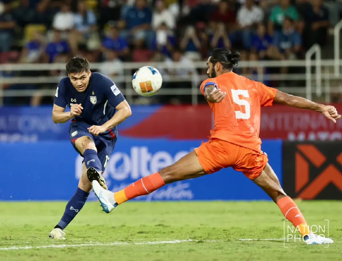 ผลบอล ทีมชาติไทย  2-0 อินเดีย ฟุตบอลอุ่นเครื่อง International Match