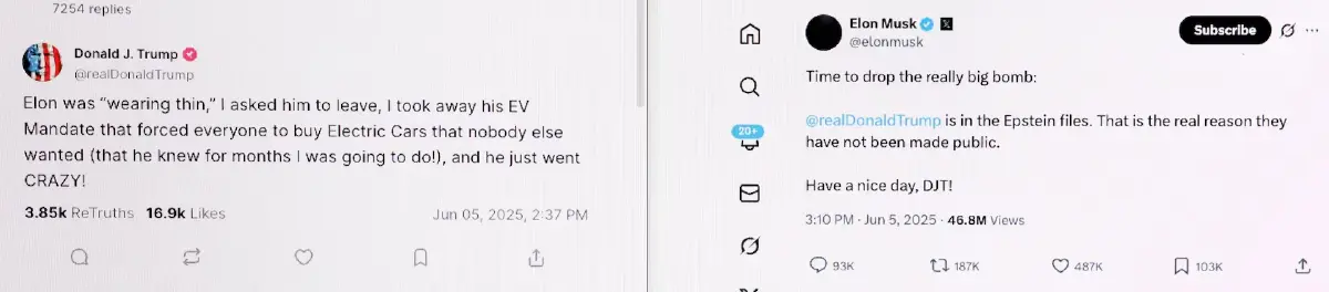 ทรัมป์ประกาศยุติความสัมพันธ์กับอีลอน มัสก์ ขู่ห้ามหนุนเดโมแครต