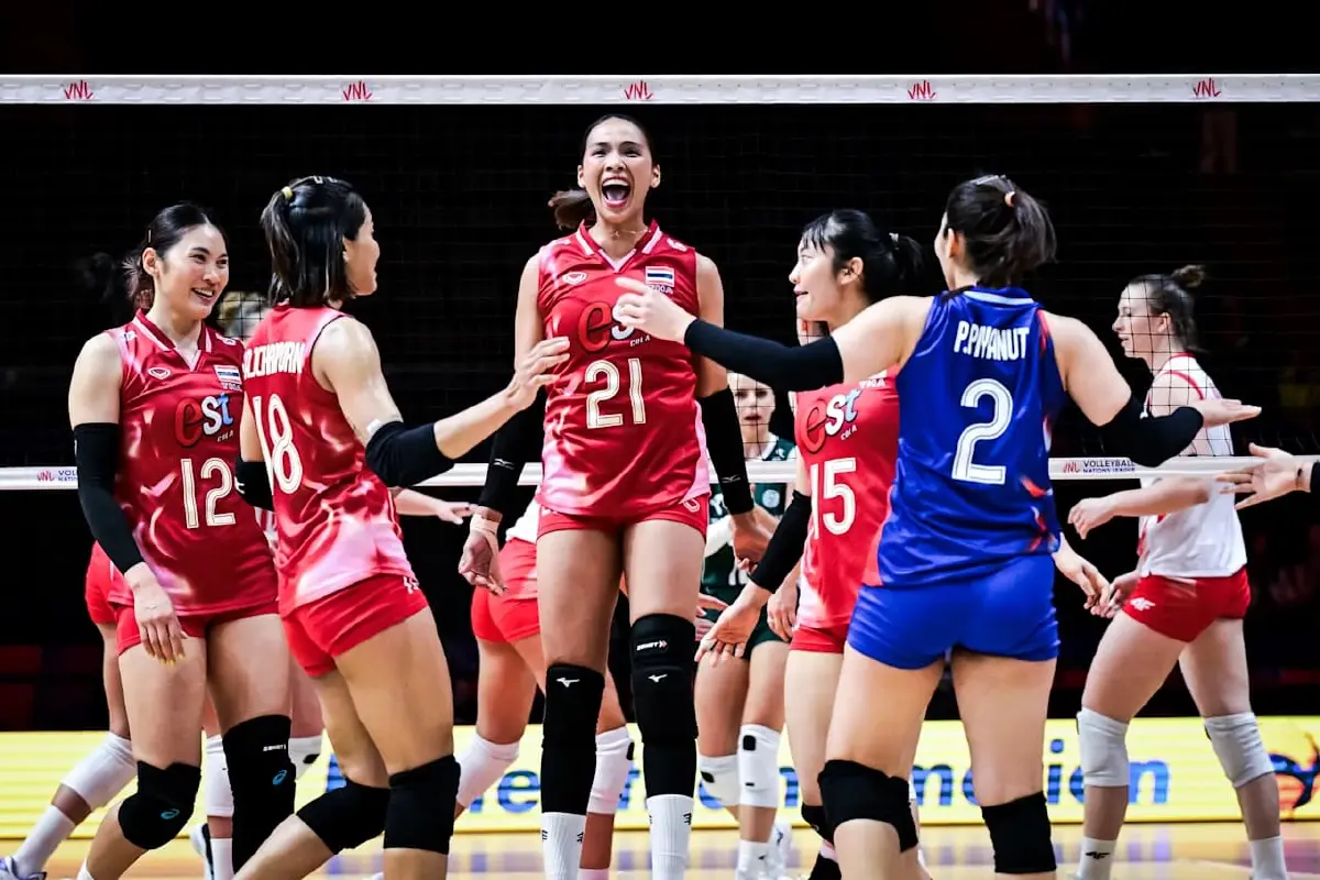 LIVE ถ่ายทอดสดวอลเลย์บอลหญิง ไทย พบ เบลเยียม เนชันส์ลีก VNL 2025