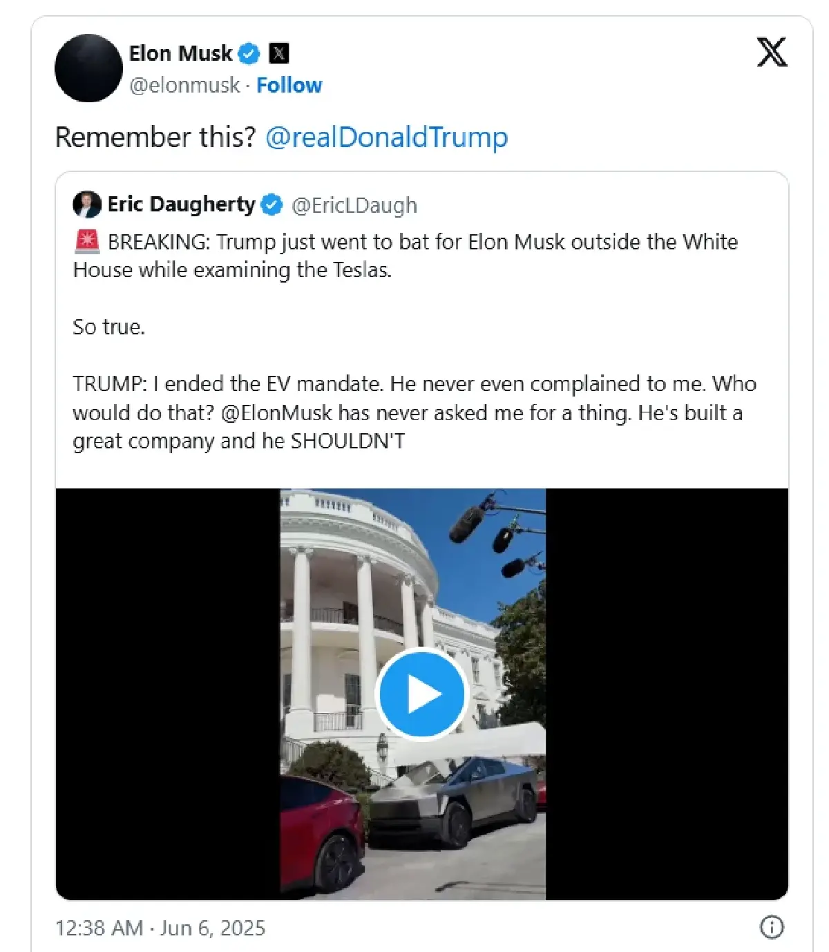 วงแตก! เปิดไทม์ไลน์สงครามน้ำลาย "มัสก์ VS ทรัมป์" ละเอียดยิบ