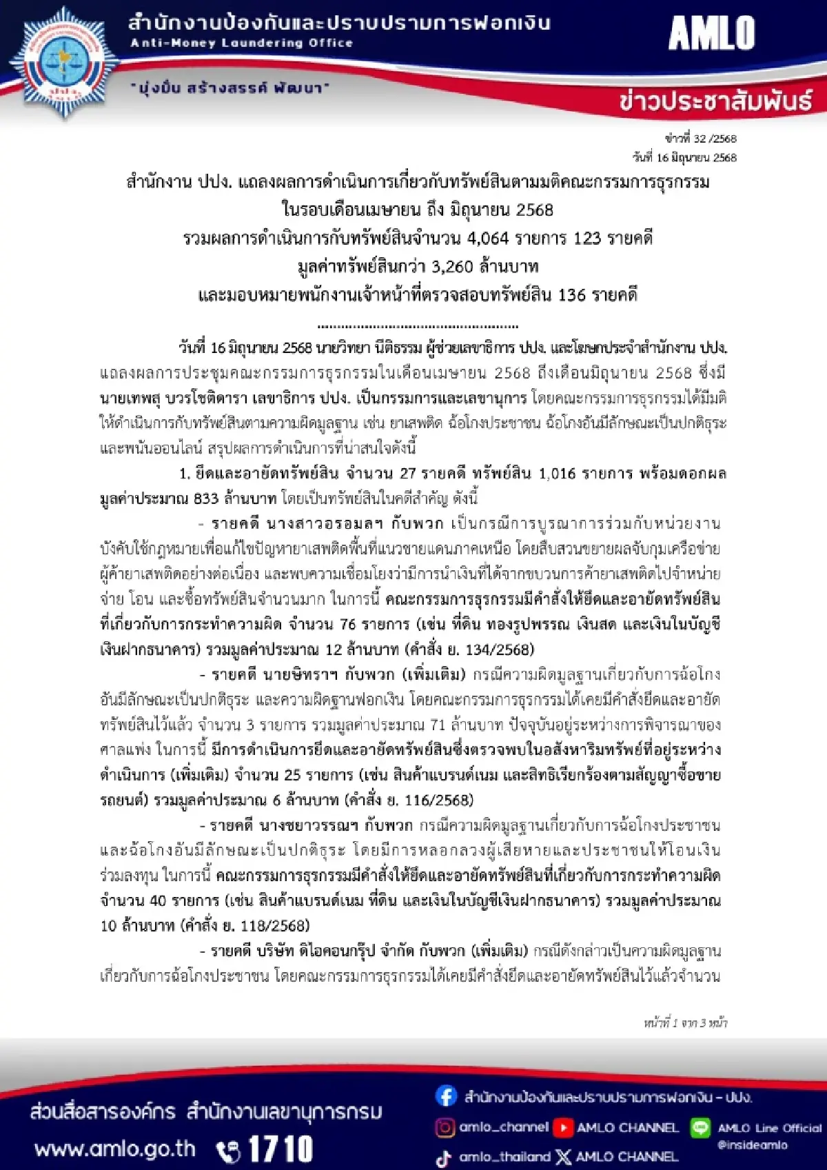 ปปง.ยึดทรัพย์เพิ่ม! ดิไอคอนกรุ๊ป 160 ล้าน ทนายตั้ม 6 ล้าน