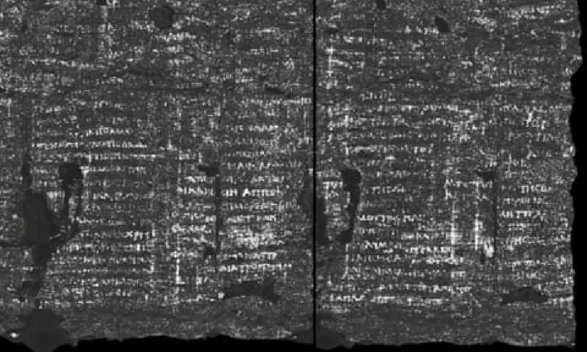 มิติใหม่แห่ง AI การแกะเนื้อหาเอกสารที่ถูกเผาเมื่อ 2,000 ปีก่อน