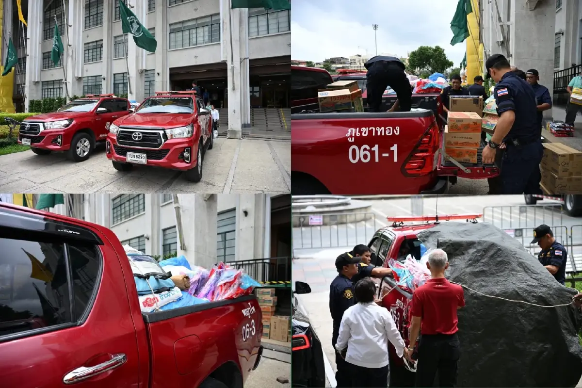 กทม. ส่งรถสุขา-รถบรรทุกสิ่งของบริจาคช่วยศูนย์อพยพ จ.สุรินทร์
