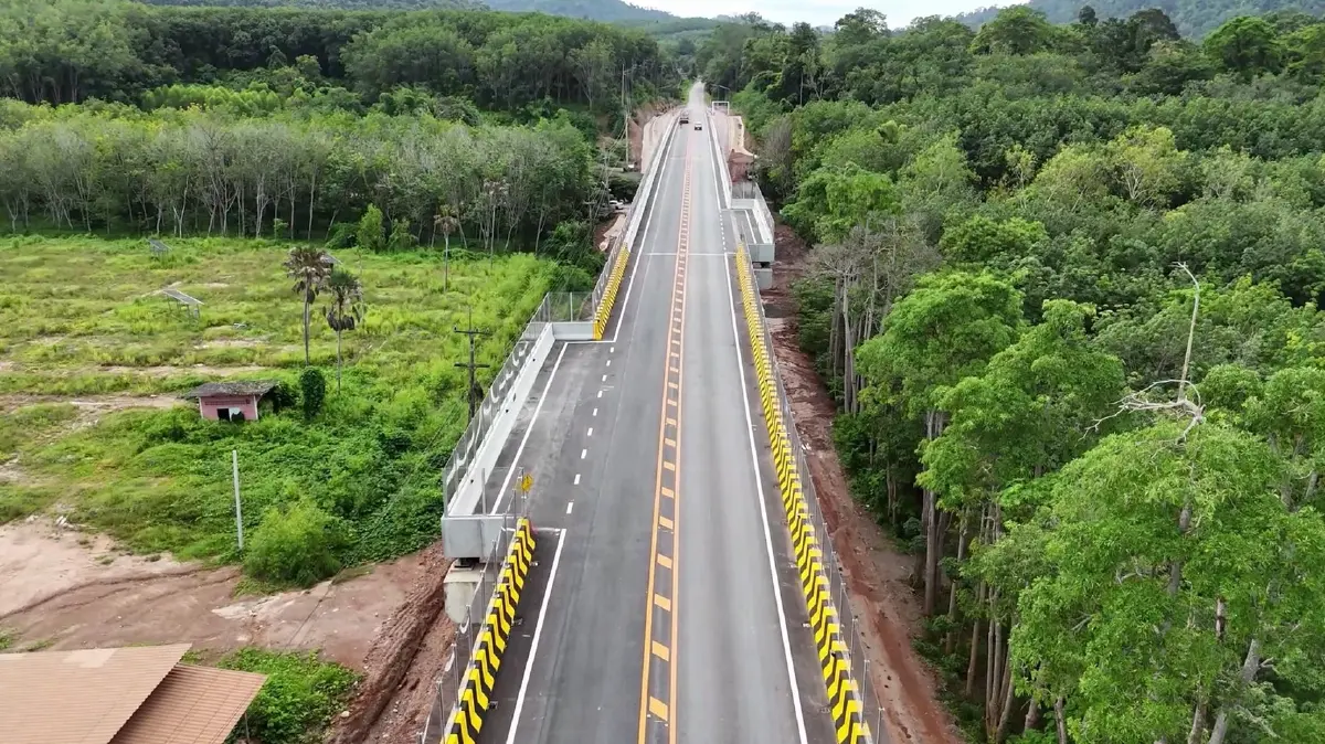 เปิดแล้ว! สะพานเชื่อมเขาอ่างฤๅไน-เขาชะเมา ลดอุบัติเหตุคน-ช้าง