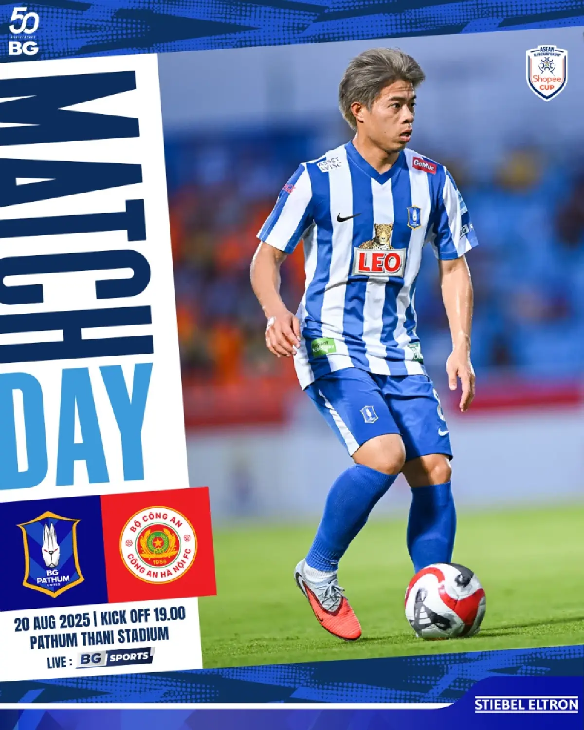 ถ่ายทอดสด บีจี ปทุม ยูไนเต็ด พบ กง อัน ฮานอย Shopee Cup วันนี้ 20 ส.ค.68