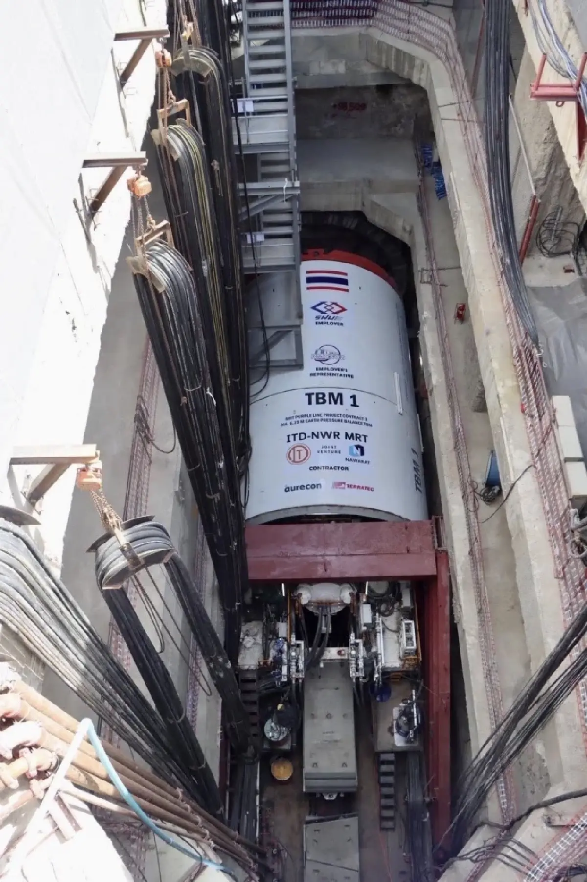 เริ่มเจาะอุโมงค์ลอดแม่น้ำเจ้าพระยา รถไฟฟ้าสายสีม่วงช่วงที่ 3