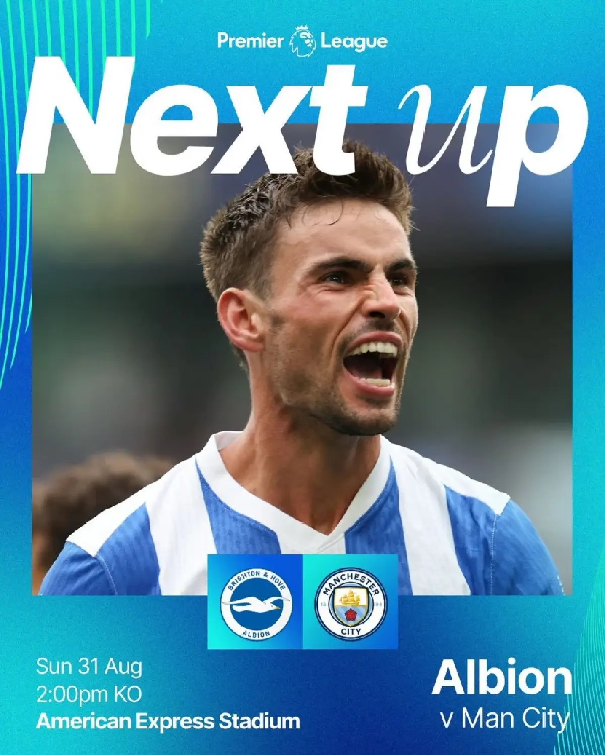 LIVE ถ่ายทอดสด ไบรท์ตัน พบ แมนซิตี้ พรีเมียร์ลีก วันนี้ 31 ส.ค.68