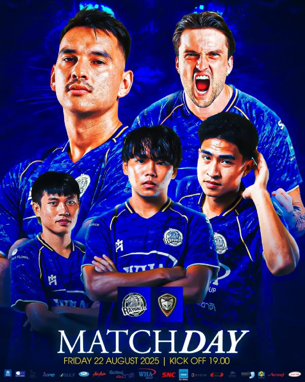 LIVE ถ่ายทอดสด ระยอง พบ นครราชสีมา ฟุตบอลไทยลีก วันนี้ 22 ส.ค.68