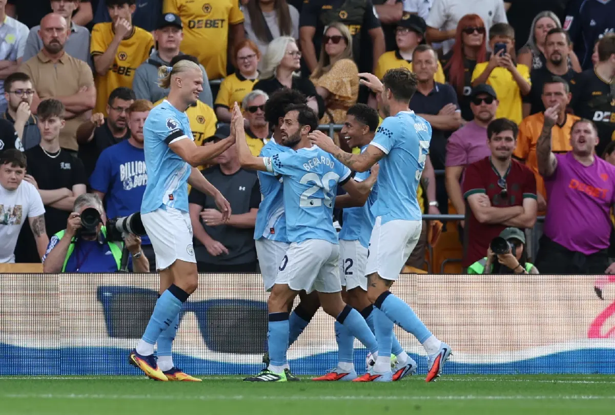 พี่ใหญ่กลับมาแล้ว ! ผลบอล แมนซิตี้ บุกยิง วูล์ฟ 4-0 ขึ้นจ่าฝูง