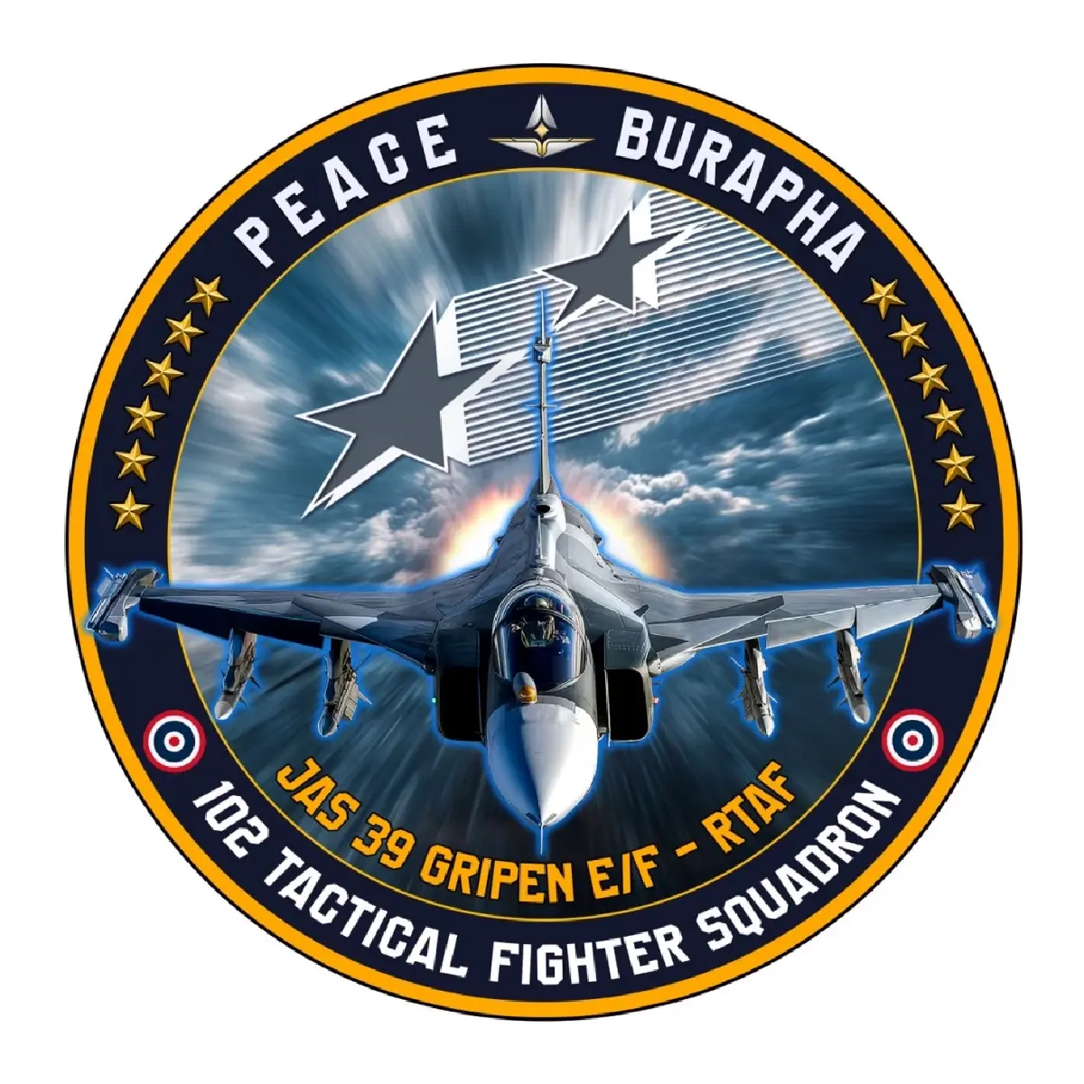 ทอ. เปิดตราสัญลักษณ์ใหม่สำหรับ GRIPEN E/F ของฝูงบิน 102