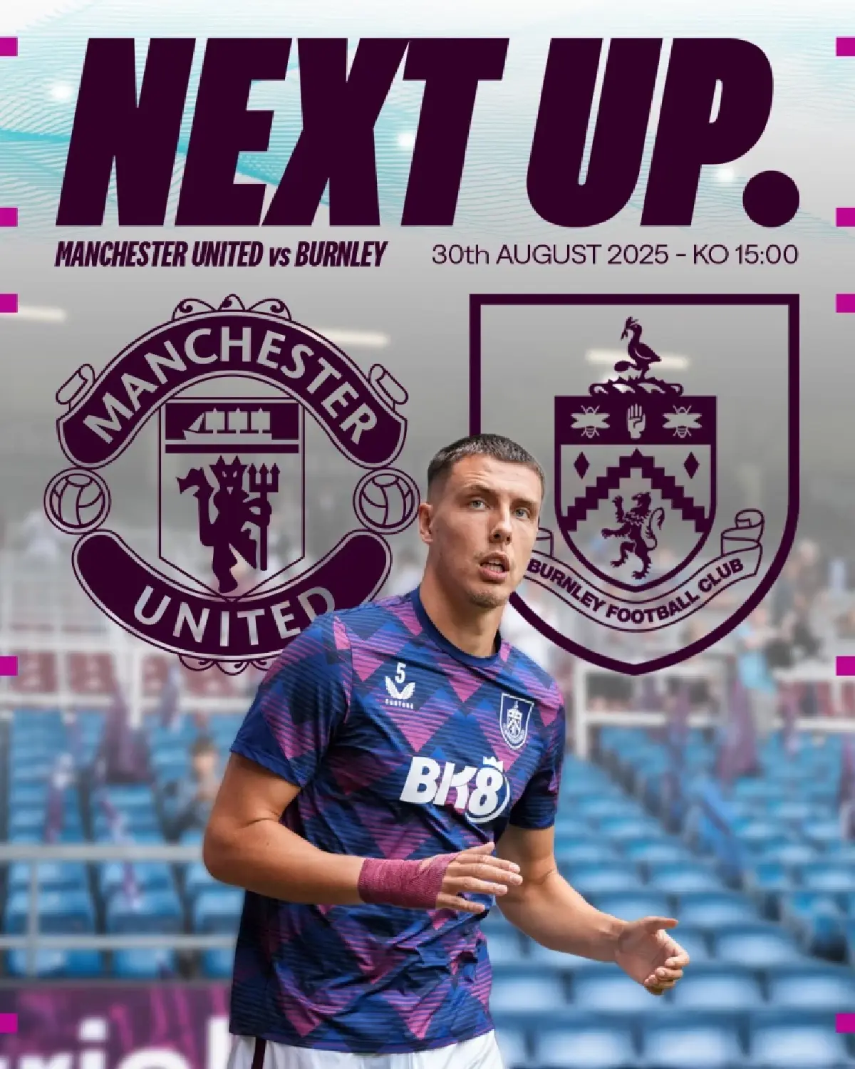 LIVE ดูสด ถ่ายทอดสด แมนยู พบ เบิร์นลีย์ พรีเมียร์ลีก วันนี้ 30 ส.ค.68