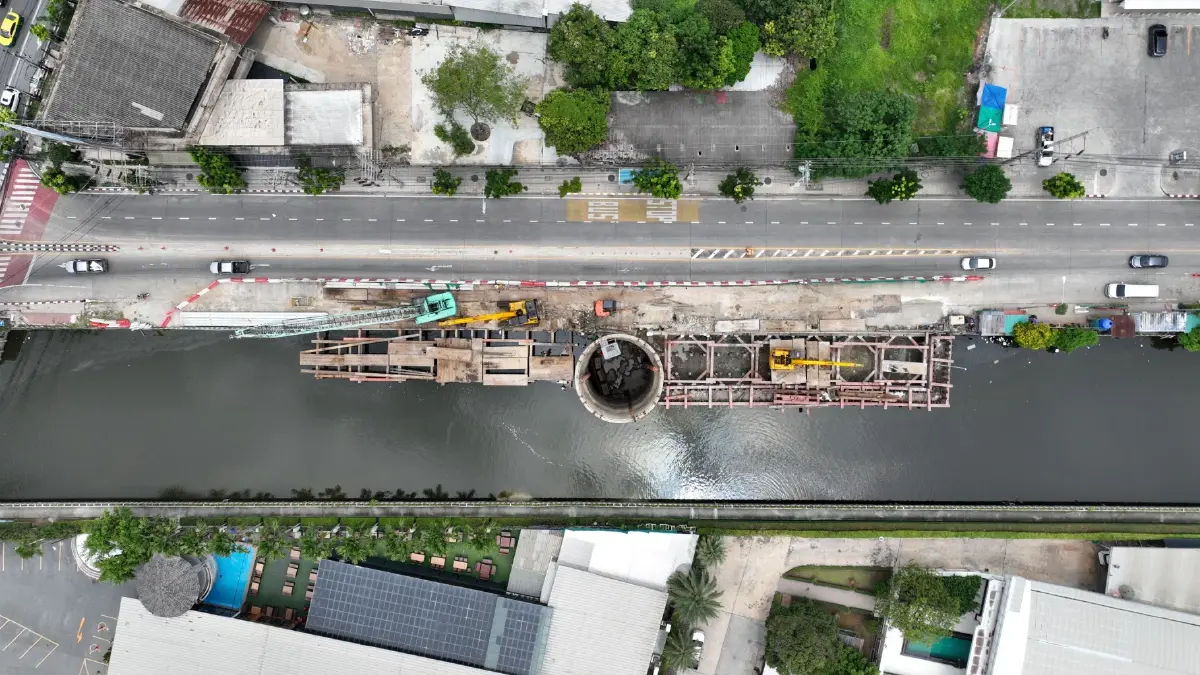 เปิดภาพอุโมงค์ยักษ์คลองทวีวัฒนา พร้อมใช้ปี 69 แก้น้ำท่วมฝั่งธน