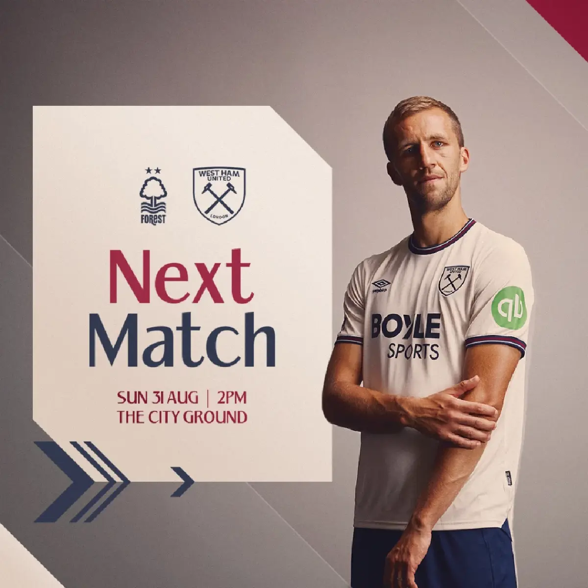 ถ่ายทอดสด ฟอเรสต์ พบ เวสต์แฮม พรีเมียร์ลีก วันนี้ 31 ส.ค.68