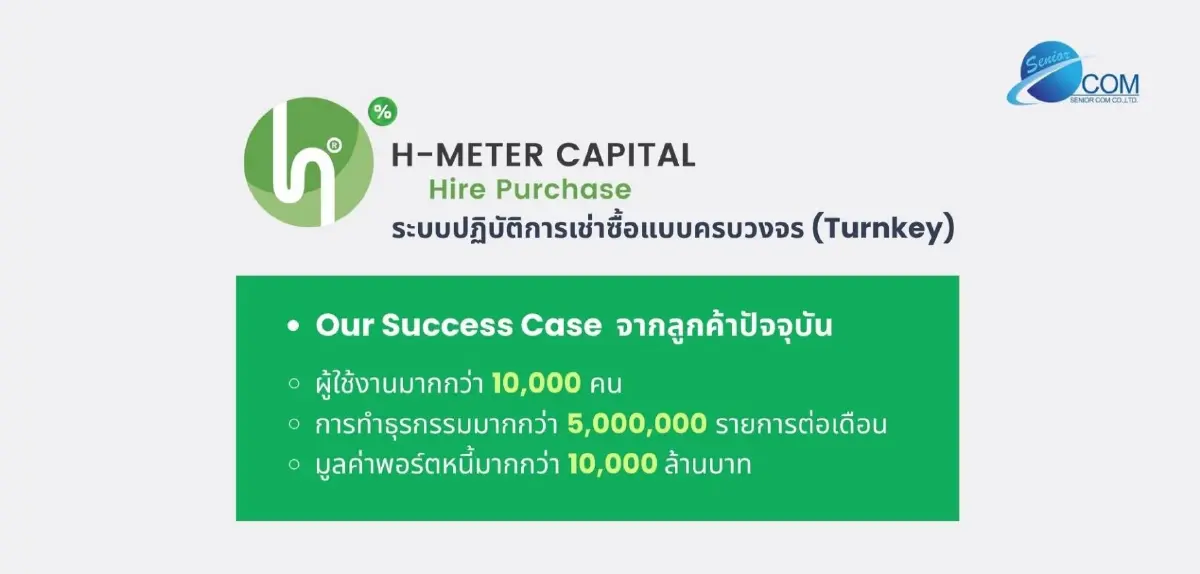 “ซีเนียร์ คอม” เปิดตัว “H-Meter Capital” ปฏิวัติวงการเช่าซื้อไทย