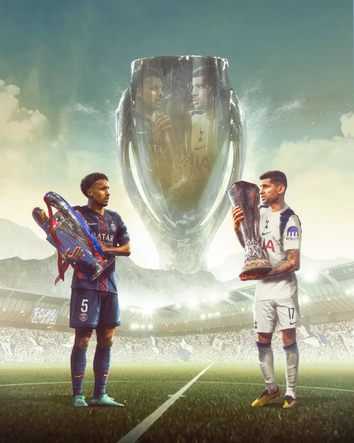 LIVE ถ่ายทอดสด เปแอสเช พบ สเปอร์ส ยูฟ่า ซูเปอร์ คัพ 2025 วันนี้