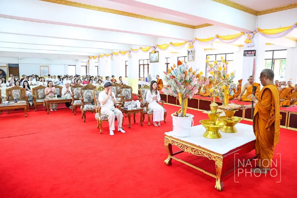 'ฉาย บุนนาค' นำทีมเนชั่น ทอดผ้าป่า สร้างสถานที่ศึกษาพระธรรมวินัย