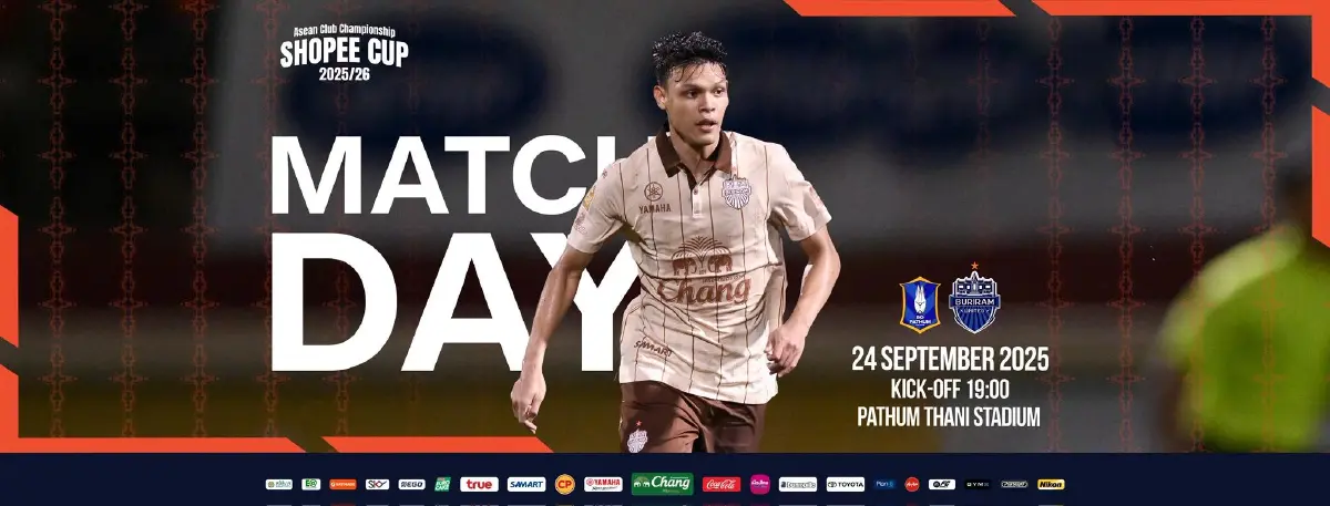 LIVE ถ่ายทอดสด บีจี ปทุม พบ บุรีรัมย์ ยูไนเต็ด Shopee Cup วันนี้