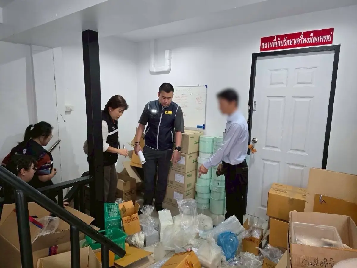 สวยสยอง! CIB ร่วม อย. ทลายแหล่ง "ซิลิโคนเสริมจมูก-คางเถื่อน