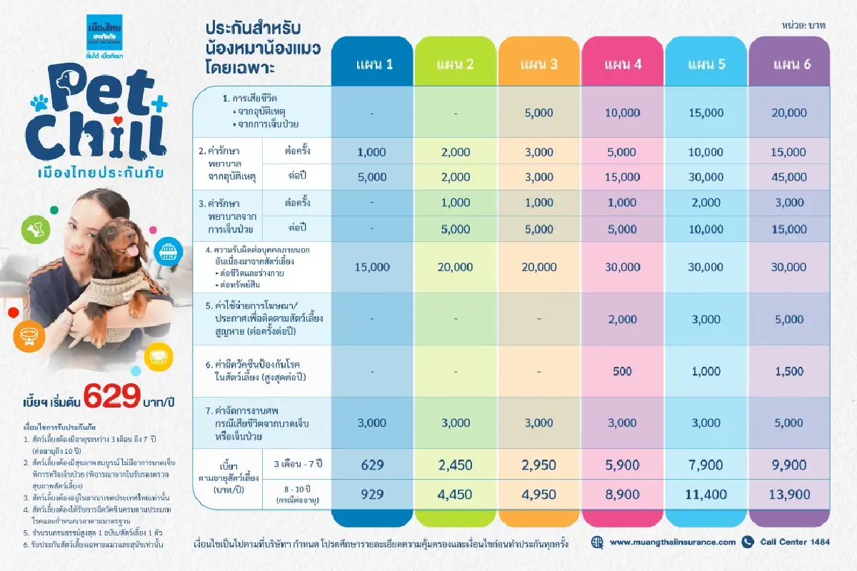 เมืองไทยประกันภัยเปิดตัว ‘ประกันสัตว์เลี้ยง Pet Chill’