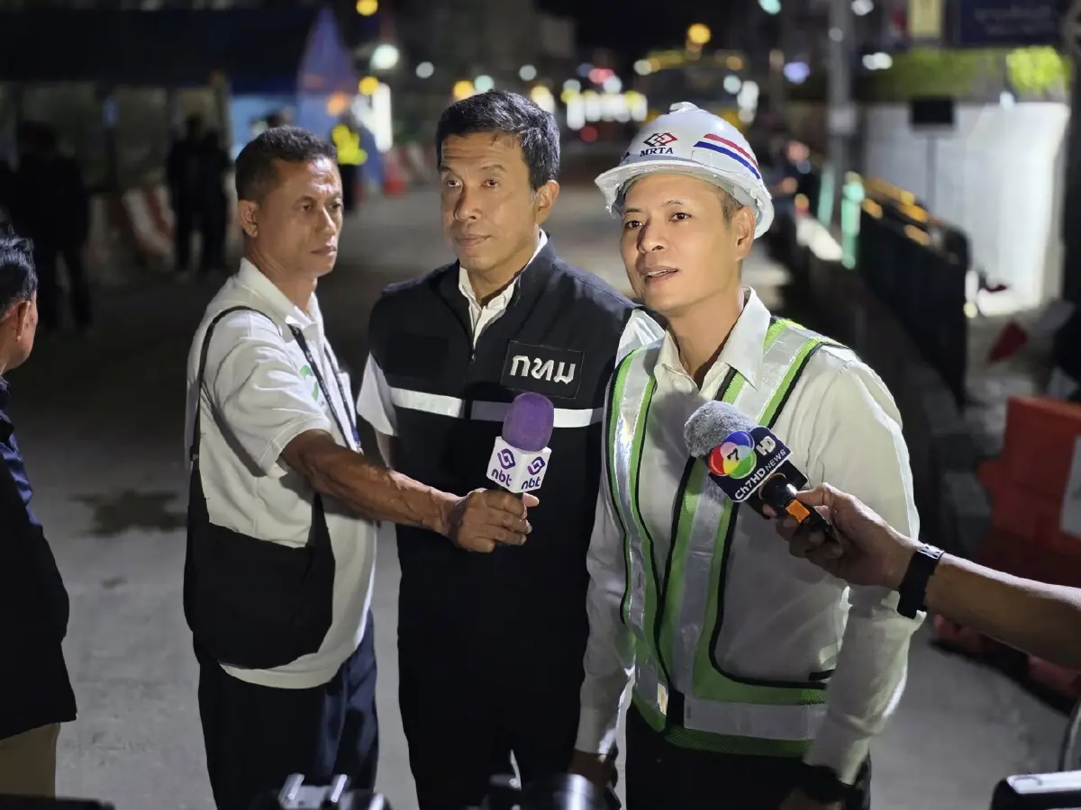 อนุทิน– ชัชชาติ ลงพื้นที่ติดตาม แก้ปัญหาถนนยุบหน้า รพ.วชิรฯ