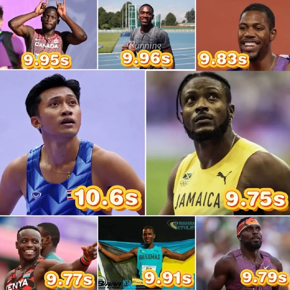 สถิติของนักวิ่งรอบรองฯฮีธ 2 : ขอบคุณภาพจากสมาคมกรีฑา