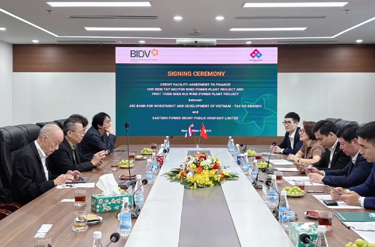 EP ลงนามสัญญาเงินกู้กับ BIDV หนุนวินด์ฟาร์มเวียดนาม 99 MW มูลค่า 3,000 ล้าน