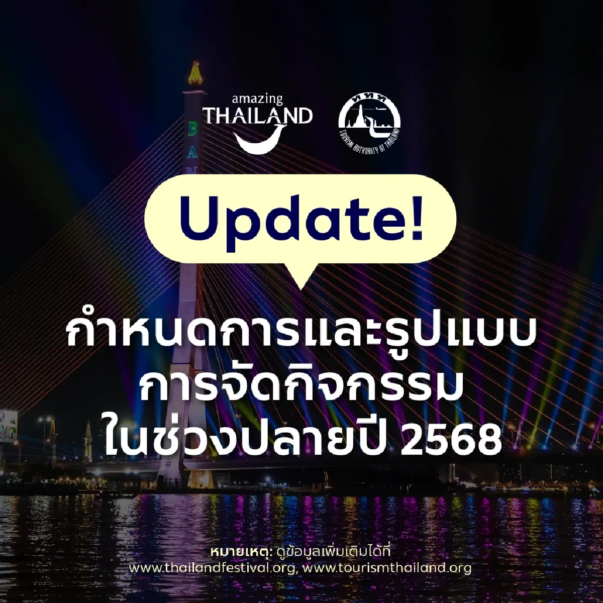 ททท. ปรับใหญ่ “วิจิตรเจ้าพระยา 2568” งดพลุ ใช้โดรน รำลึกสมเด็จพระพันปีหลวง