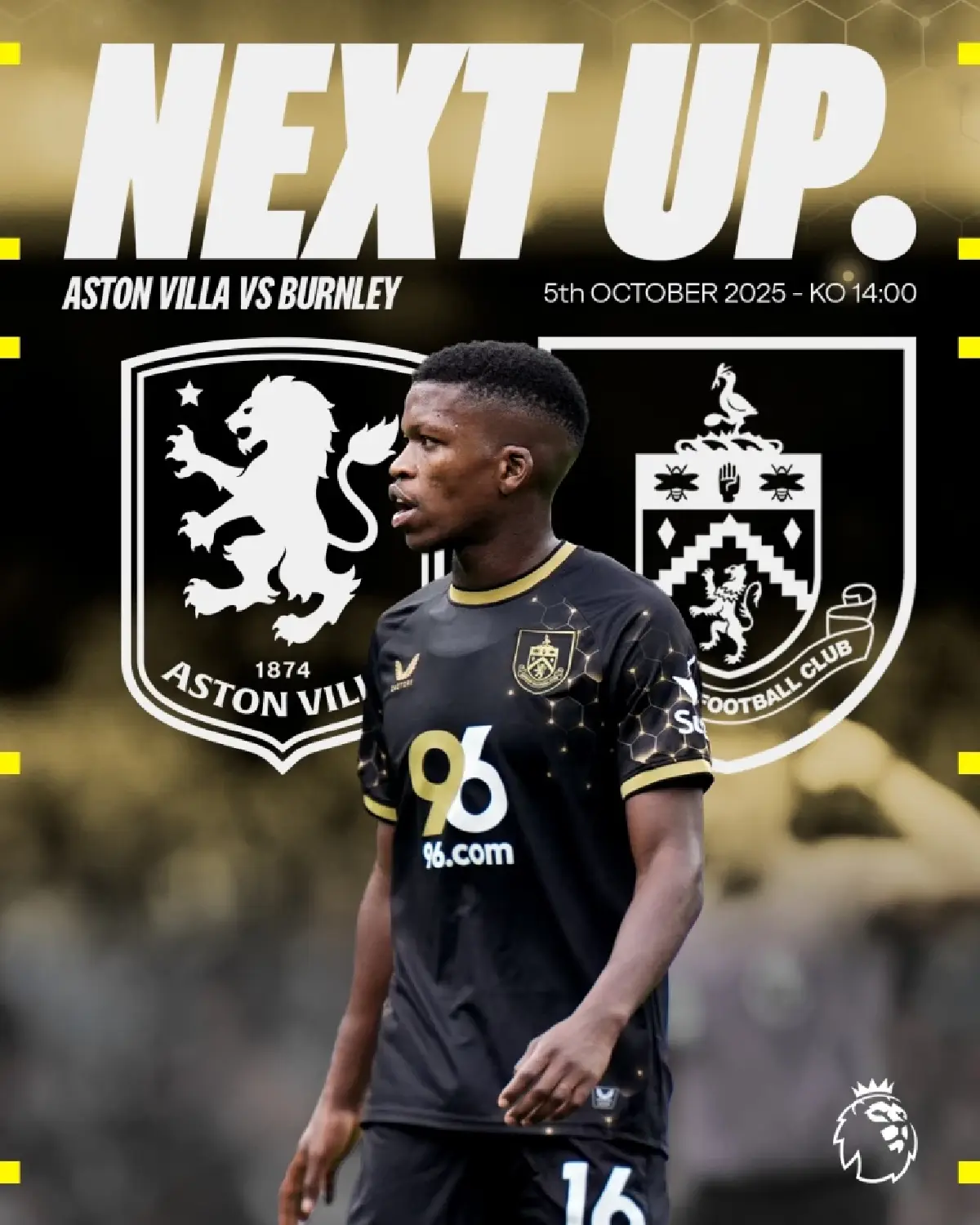 ถ่ายทอดสด แอสตัน วิลล่า พบ เบิร์นลีย์ พรีเมียร์ลีก วันนี้ 5 ต.ค.68