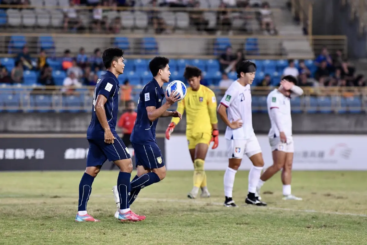 ผลบอล ทีมชาติไทย บุกอัด ไชนีส ไทเป 6-1 เอเชียน คัพ 2027 รอบคัดเลือก