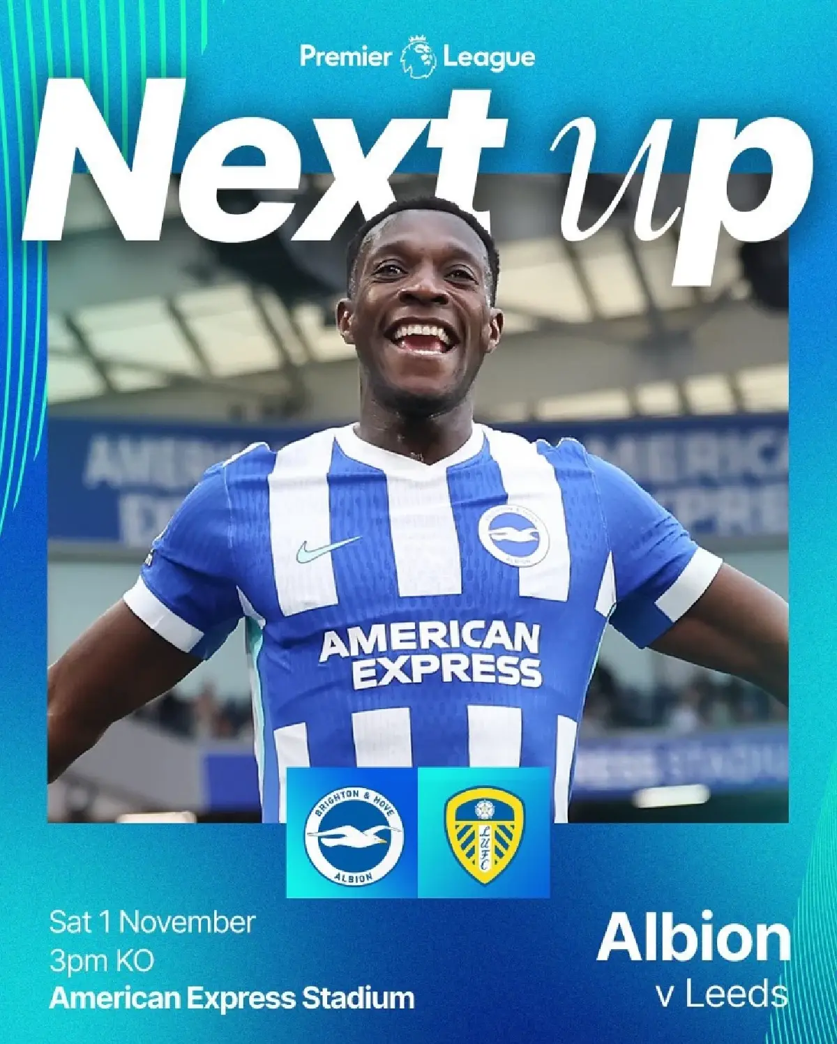 ดูบอลสด ถ่ายทอดสด ไบรท์ตัน พบ ลีดส์  พรีเมียร์ลีก วันนี้ 1 พ.ย.68