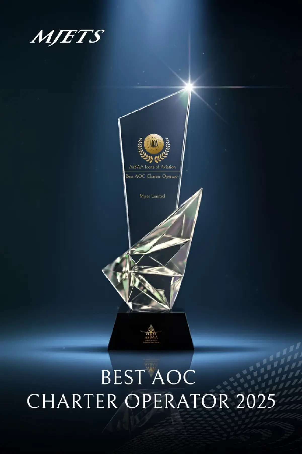 MJets คว้ารางวัล 'Best AOC Charter Operator 2025' จาก AsBAA