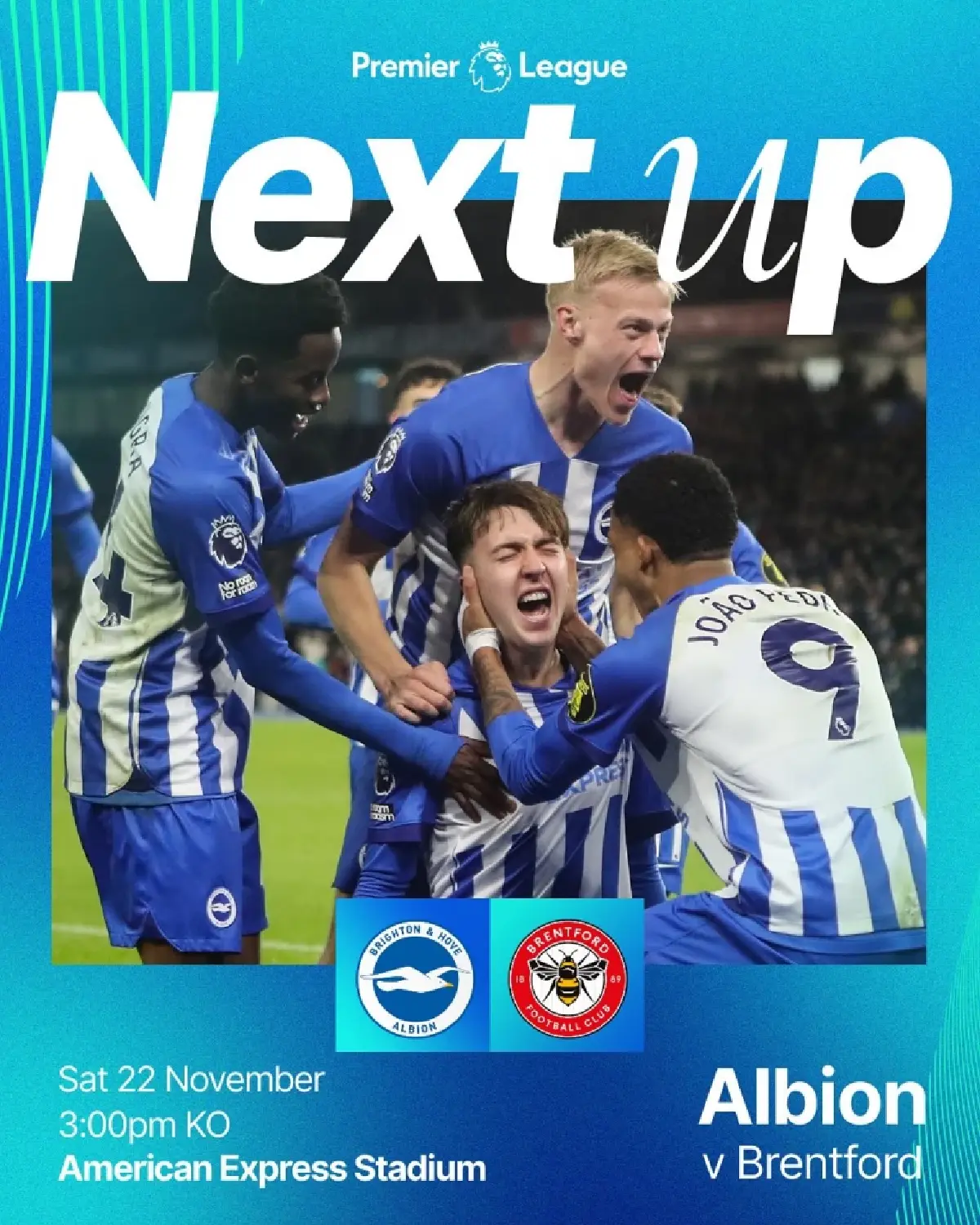 ถ่ายทอดสด ไบรท์ตัน พบ เบรนท์ฟอร์ด พรีเมียร์ลีก วันนี้ 22 พ.ย.68