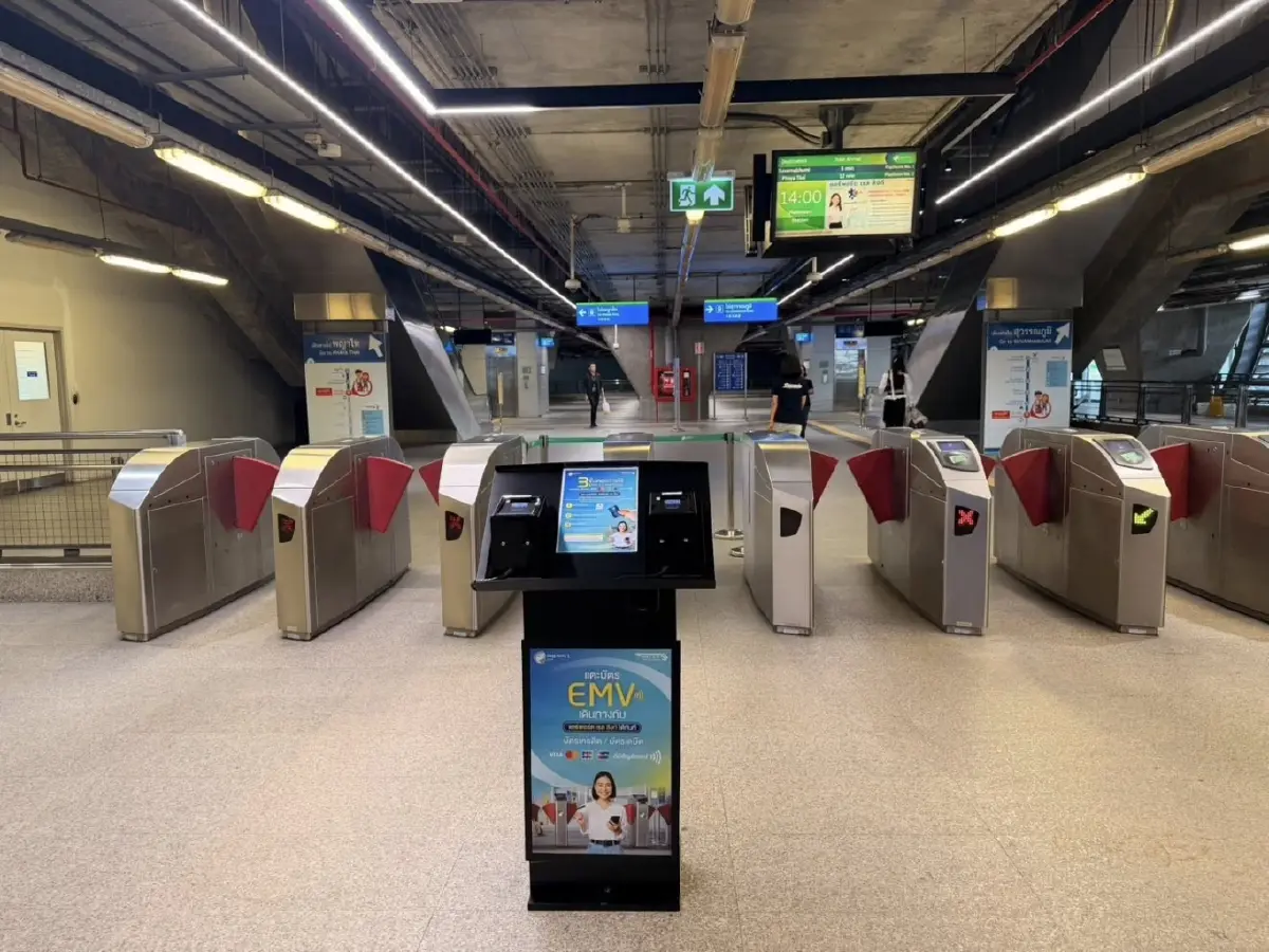 สู่สังคมไร้เงินสด Airport Rail Link แตะบัตร EMV ขึ้นรถไฟฟ้าได้แล้ว